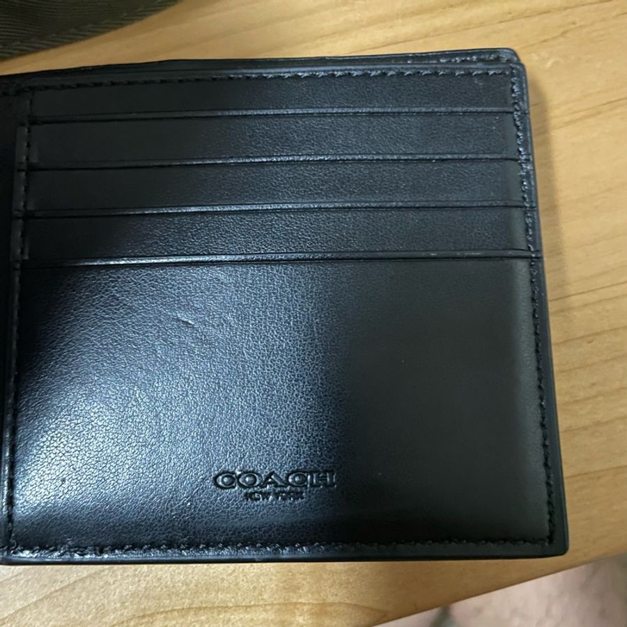 COACH 滿版老花短皮夾 經典黑(F74993)-15