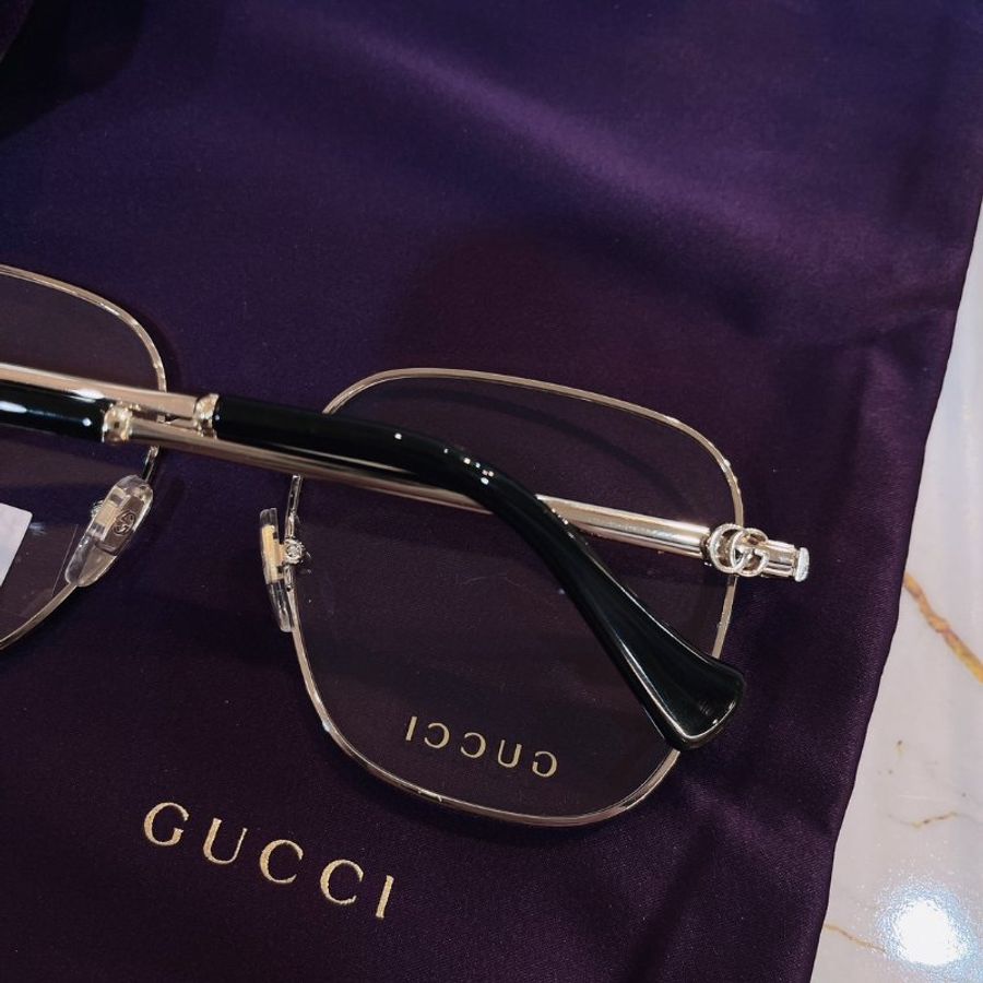 麗睛眼鏡 GUCCI【可刷卡分期】古馳 GG1144O 金色 光學眼鏡 精品眼鏡鏡架 GUCCI大框眼鏡 GG logo-0