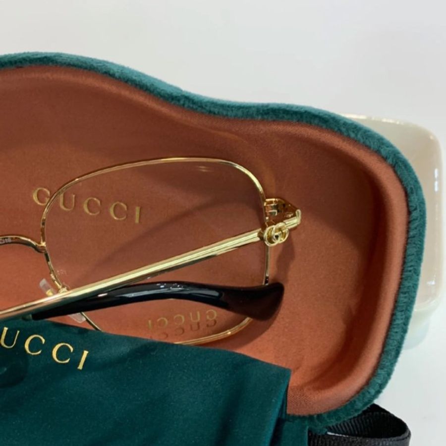 麗睛眼鏡 GUCCI【可刷卡分期】古馳 GG1144O 金色 光學眼鏡 精品眼鏡鏡架 GUCCI大框眼鏡 GG logo-4
