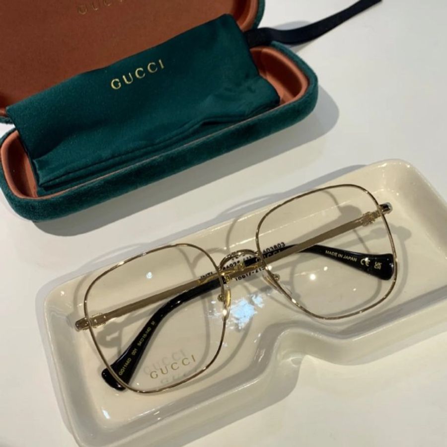 麗睛眼鏡 GUCCI【可刷卡分期】古馳 GG1144O 金色 光學眼鏡 精品眼鏡鏡架 GUCCI大框眼鏡 GG logo-6