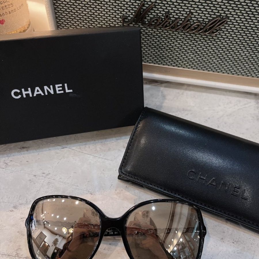 【現貨】麗睛眼鏡Chanel【可刷卡分期】香奈兒 CH5210 太陽眼鏡 水銀鏡片太陽眼鏡 鏡面太陽眼鏡 香奈兒小羊皮穿鏈 小香眼鏡 香奈兒墨鏡-4