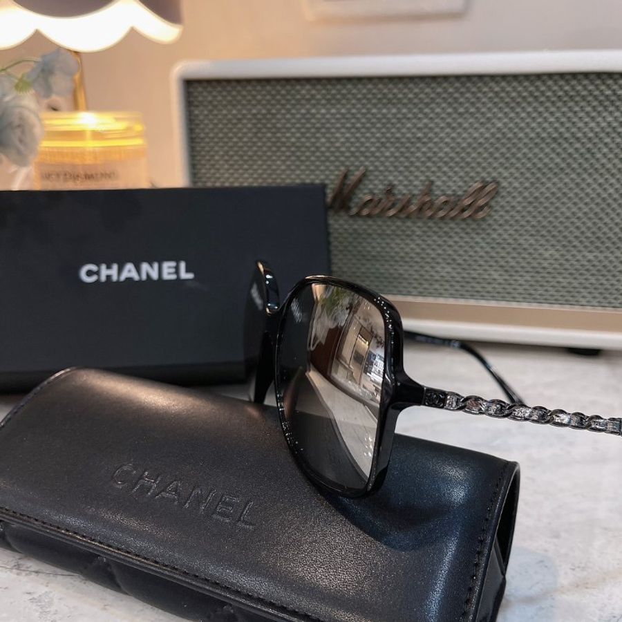 【現貨】麗睛眼鏡Chanel【可刷卡分期】香奈兒 CH5210 太陽眼鏡 水銀鏡片太陽眼鏡 鏡面太陽眼鏡 香奈兒小羊皮穿鏈 小香眼鏡 香奈兒墨鏡-5