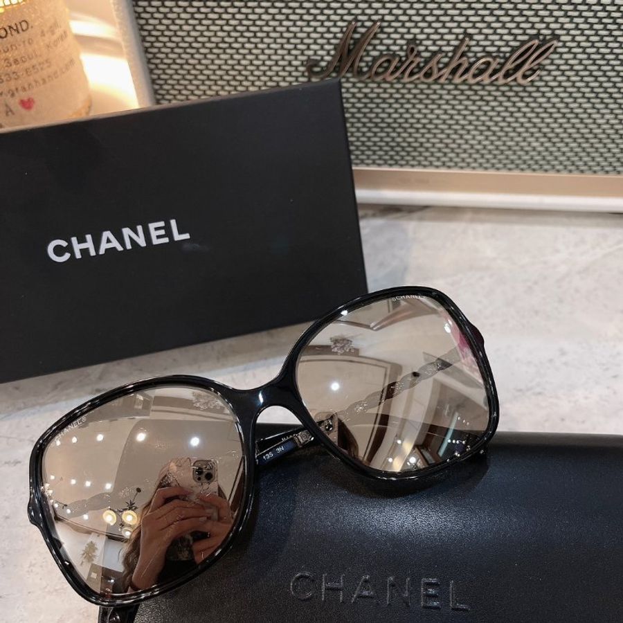 【現貨】麗睛眼鏡Chanel【可刷卡分期】香奈兒 CH5210 太陽眼鏡 水銀鏡片太陽眼鏡 鏡面太陽眼鏡 香奈兒小羊皮穿鏈 小香眼鏡 香奈兒墨鏡-11