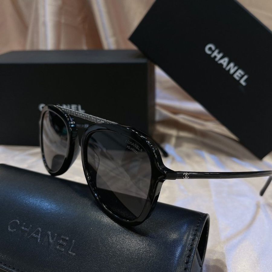 【現貨】麗睛眼鏡 Chanel【可刷卡分期】香奈兒 CH5381A 太陽眼鏡 小香眼鏡 香奈兒熱賣款 復古太陽眼鏡 水鑽太陽眼鏡 偏光太陽眼鏡-8