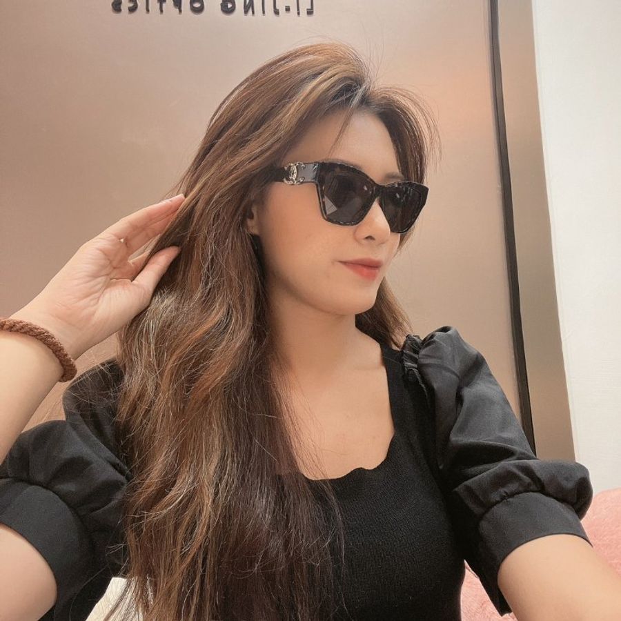 【現貨】麗睛眼鏡Chanel【可刷卡分期】香奈兒 CH5456QB 琥珀色 太陽眼鏡 香奈兒小羊皮鏡腳 小香眼鏡 小香墨鏡-3