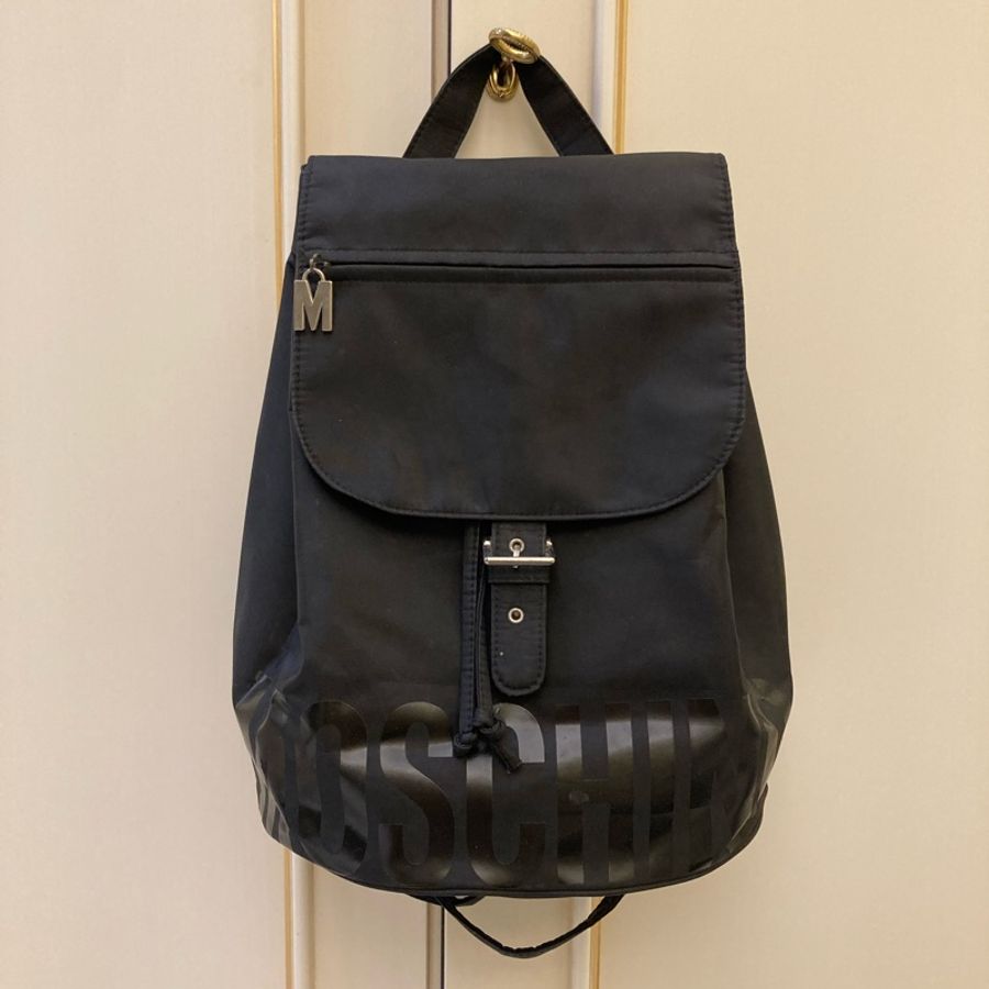 Vintage Moschino 黑色後肩包 (不議價)-0