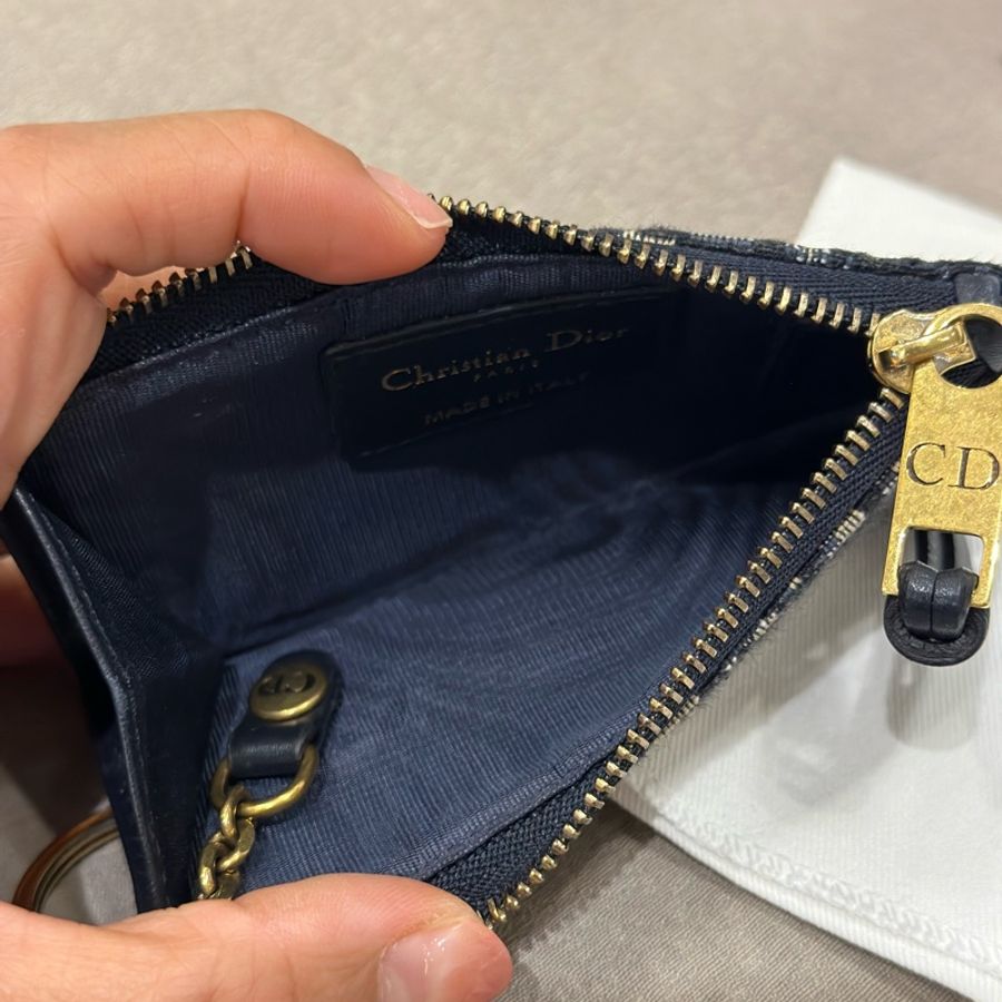 Dior 九成新/ 經典老花/ 小錢包/鑰匙包-1