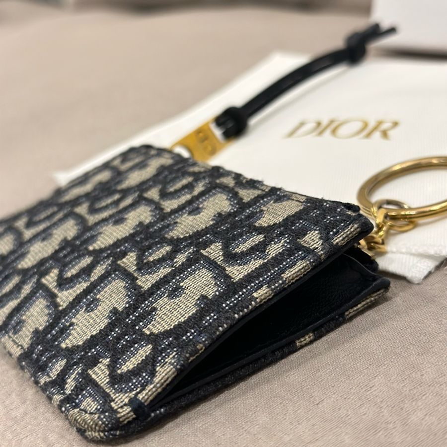 Dior 九成新/ 經典老花/ 小錢包/鑰匙包-2