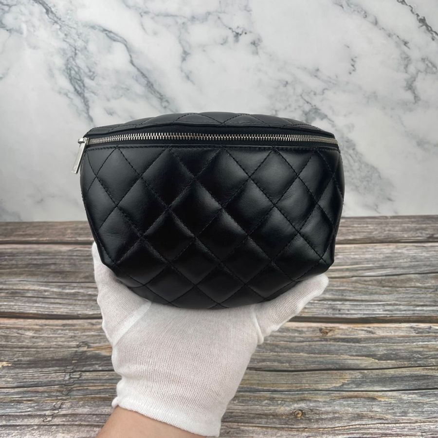 #CHANEL 經典菱格紋小牛皮拉鍊 #腰包 / #胸口包 / #櫃姐包 / #員工包-10