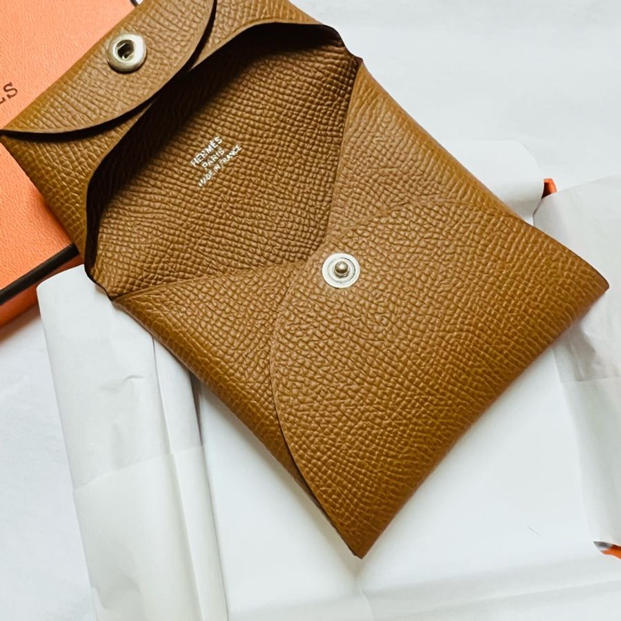 Hermès 愛馬仕 Bastia 棕色 零錢包-1