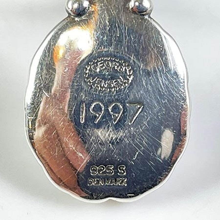 GEORG JENSEN喬治傑生1997年度花朵銀石項錬-2