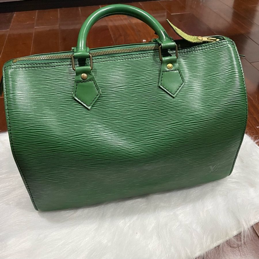 Louis Vuitton Epi Speedy 女用水波紋手提包-0