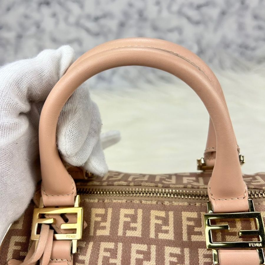 FENDI 芬迪迷你波斯頓包 粉藕色-19