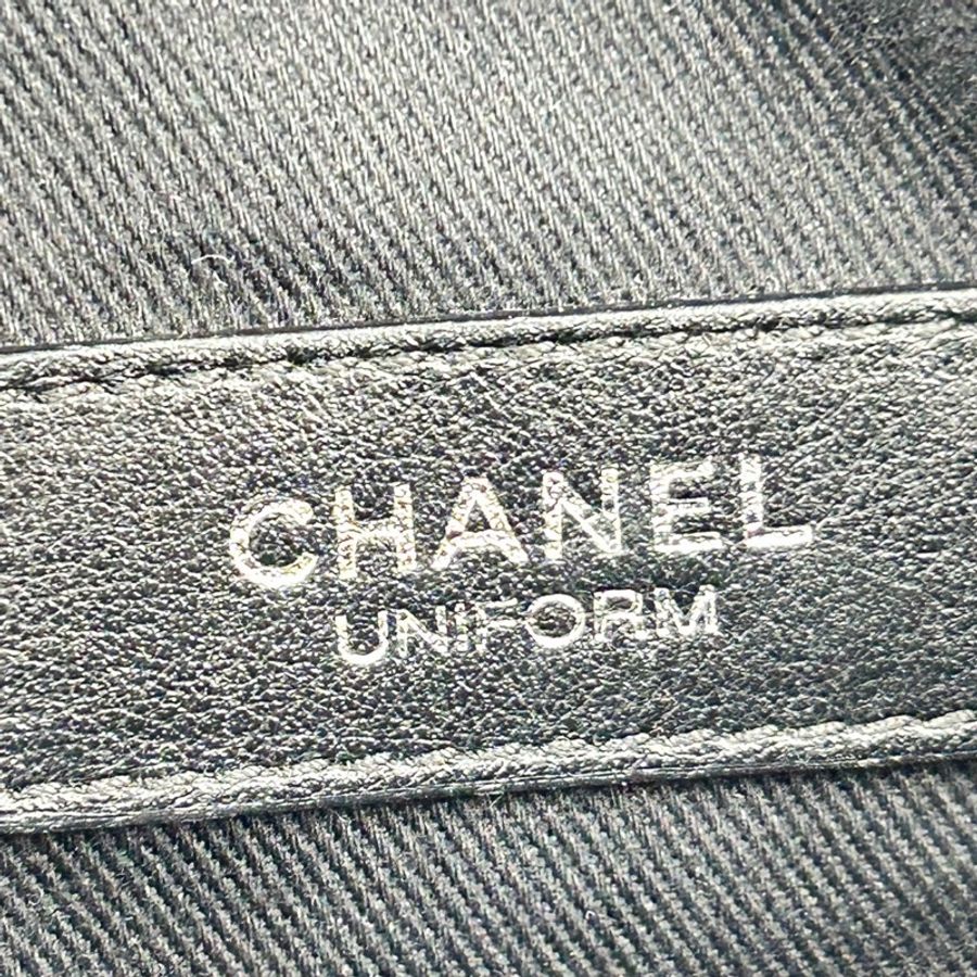 CHANEL 香奈兒  #員工包#櫃姐包#  牛皮黑銀元寶腰包  單肩包  斜挎包-6