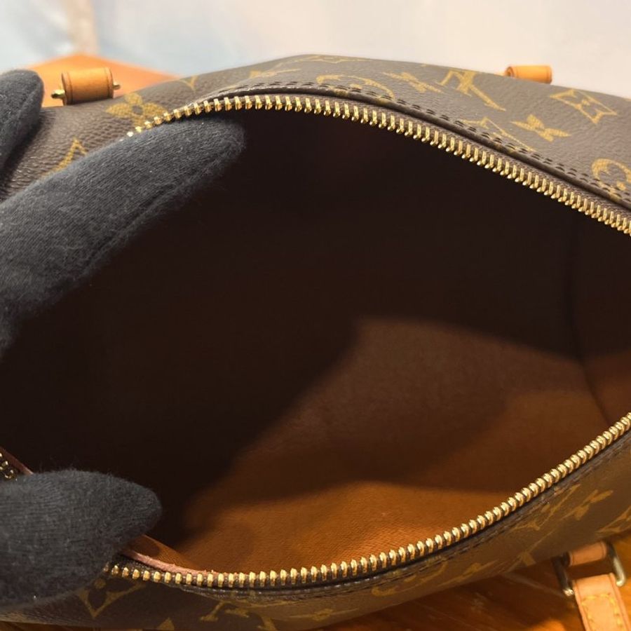 Louis Vuitton LV 老花字紋 VINTAGE 中古款 圓筒手提包-6