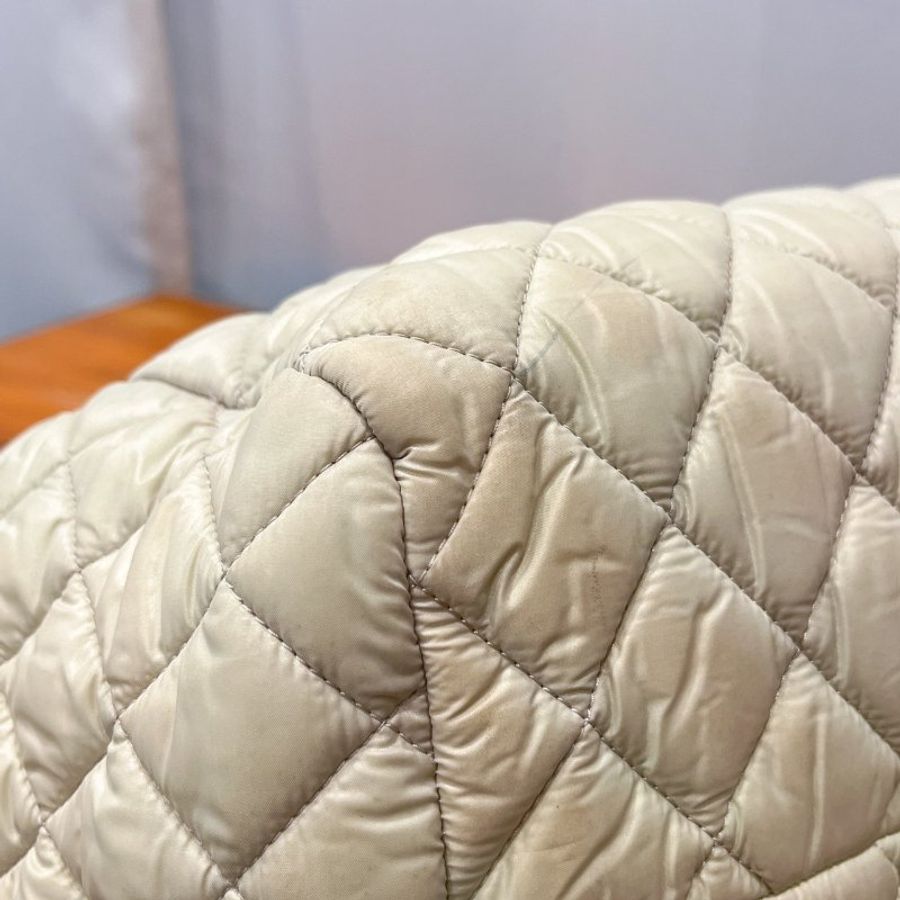CHANEL 香奈兒 米白色菱格紋空氣包/肩背包/手提包-2