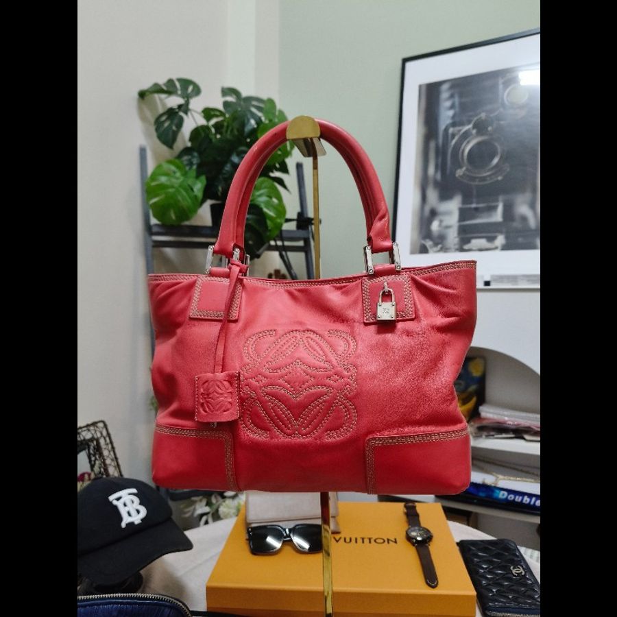 Loewe 桃紅手提包-5
