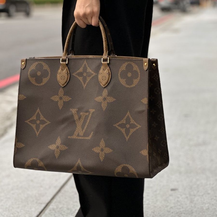 Lv on the go GM 老花 大托特包-3