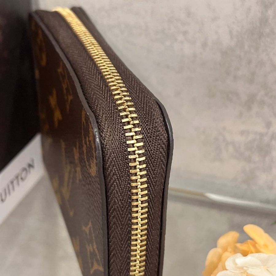 Louis Vuitton LV 老花字紋拉鍊零錢包/短夾/皮夾-5