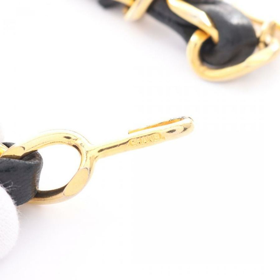 【日本直送】 中古CHANEL[BC]Mini mini matelasse 小物袋 小羊皮 黑色 黃金五金 チェーンベルト付き-2