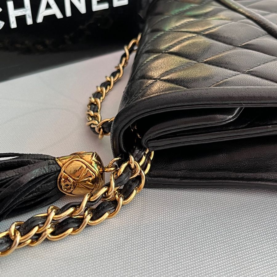 CHANEL vintage - 流蘇金球雙蓋鏈包-26