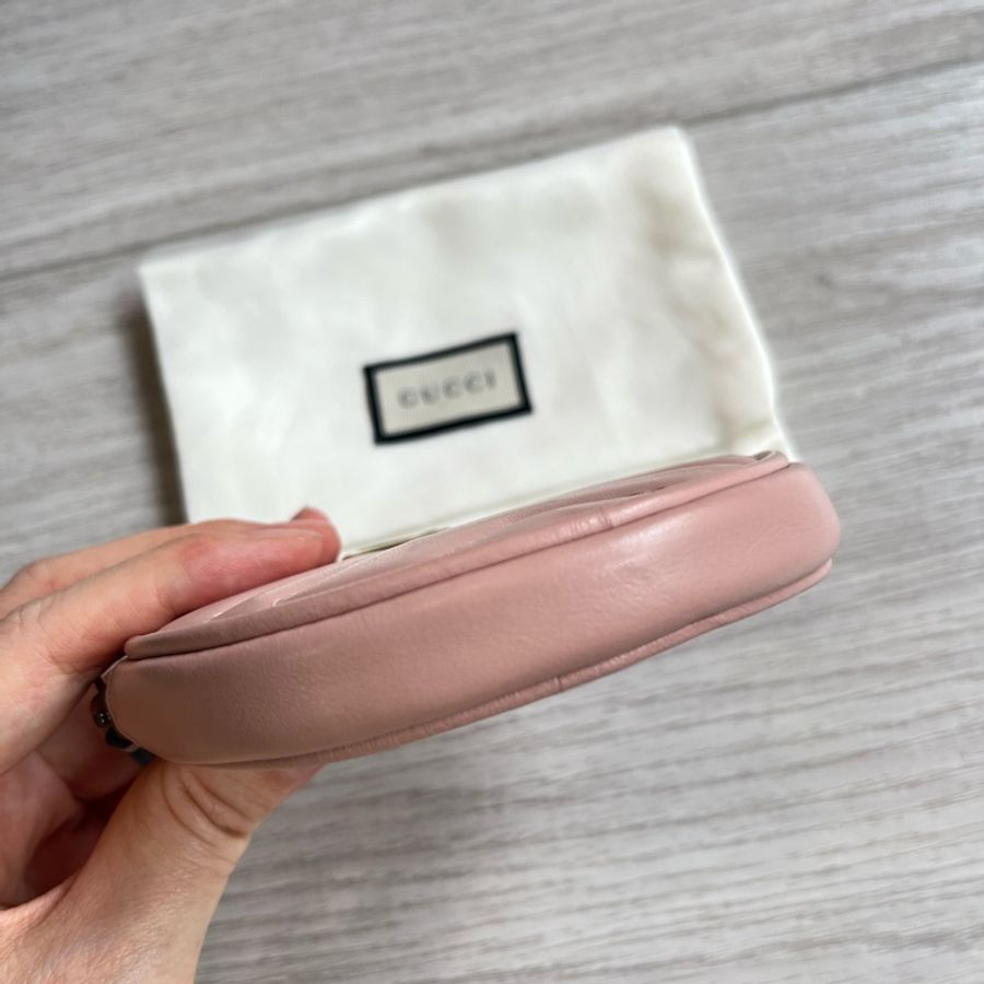 Gucci Marmot 粉色鑰匙零錢包-4