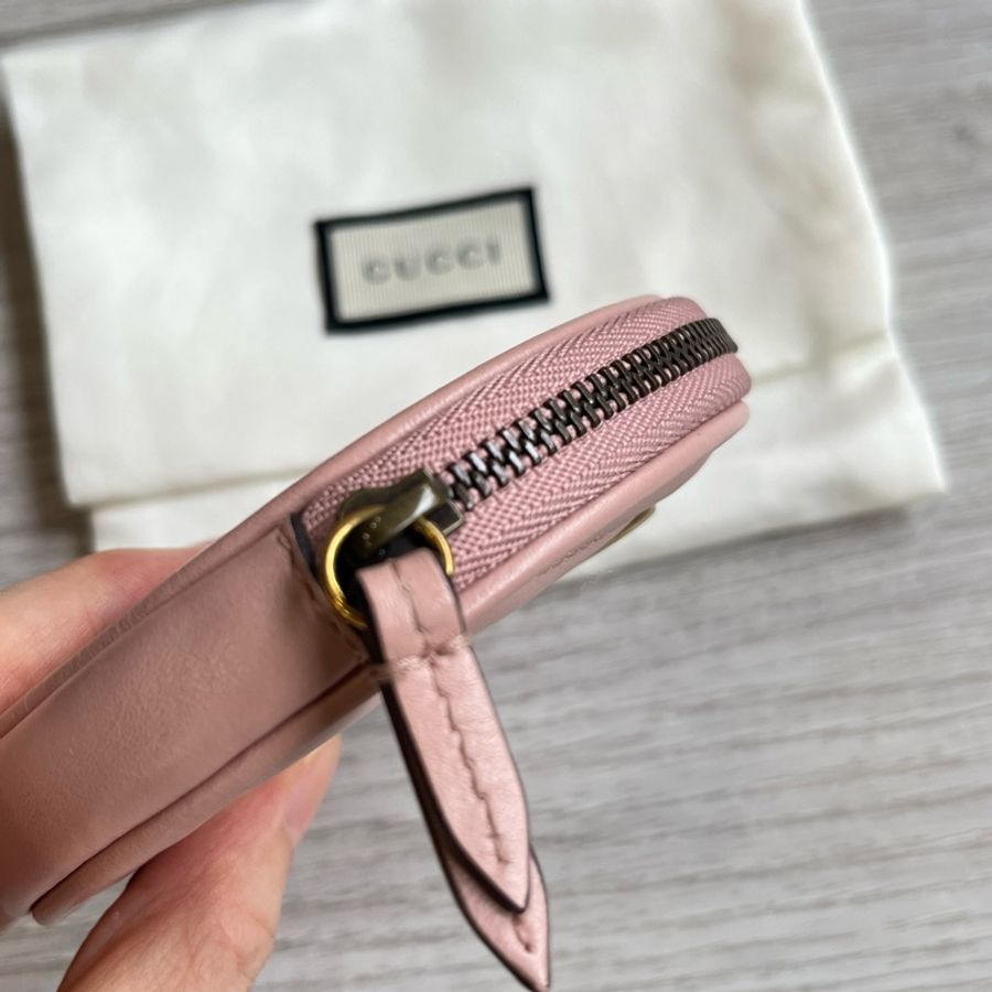 Gucci Marmot 粉色鑰匙零錢包-7