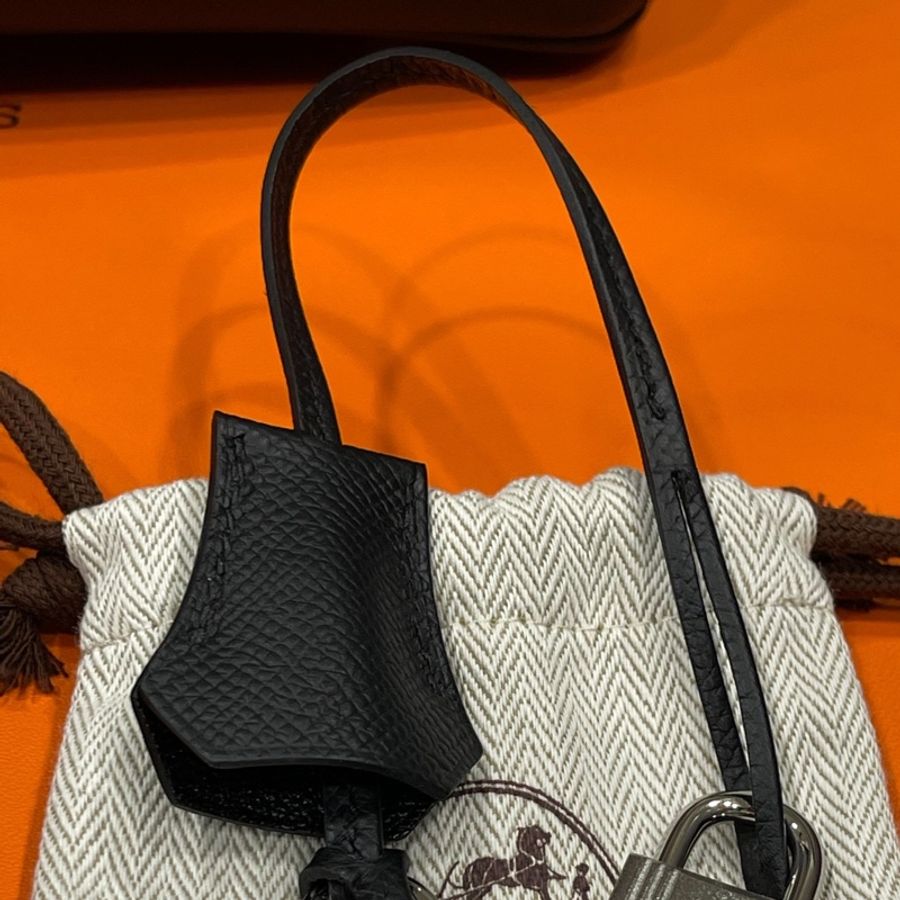 Hermes愛馬仕Birkin 30cm Eposm內縫牛皮柏金包 黑/B刻/銀釦-16
