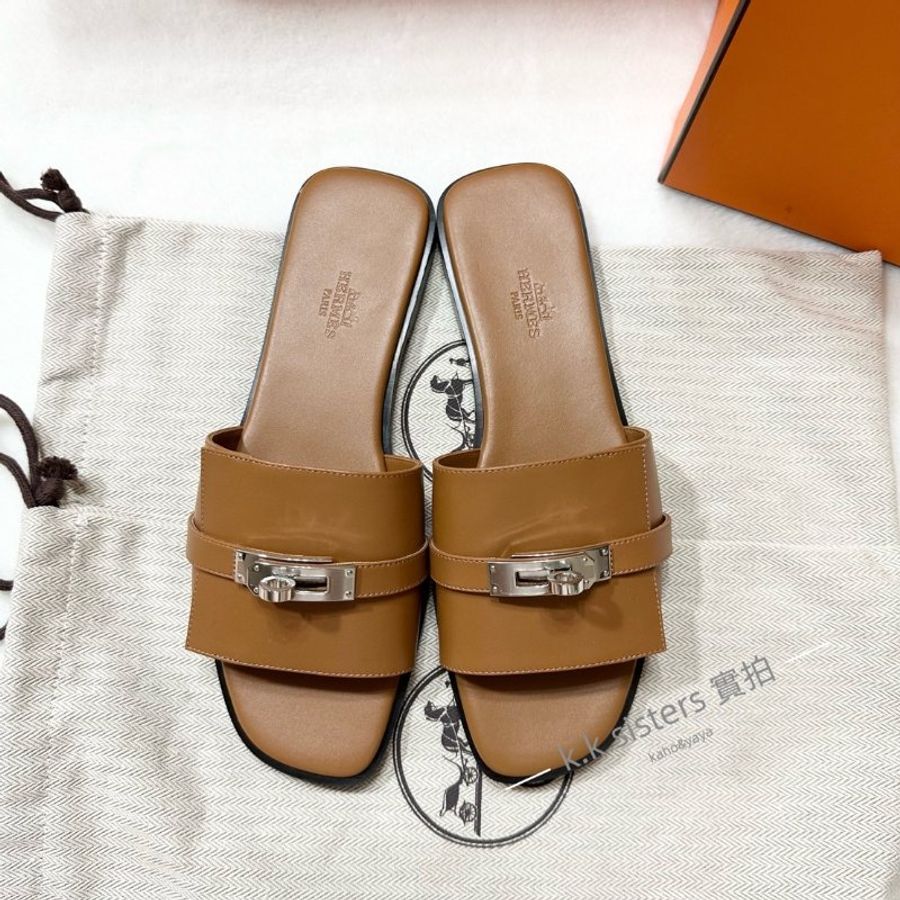 全新Hermes Giulian 涼鞋 拖鞋 kelly 鞋扣 37.5-2