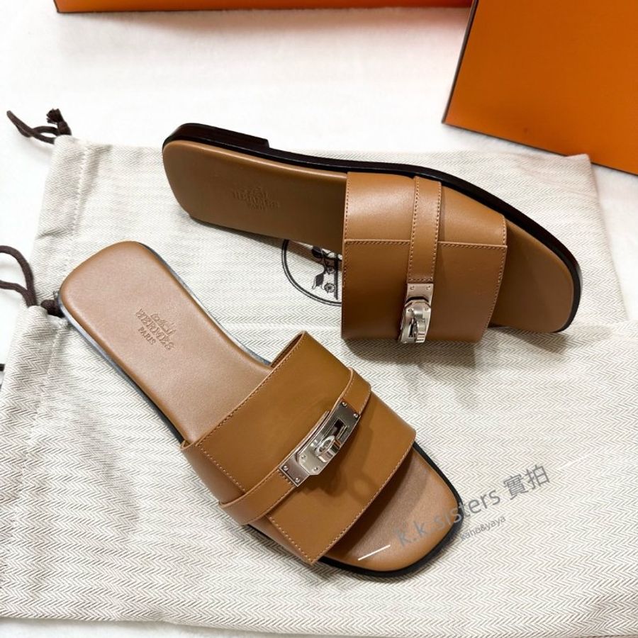 全新Hermes Giulian 涼鞋 拖鞋 kelly 鞋扣 37.5-3