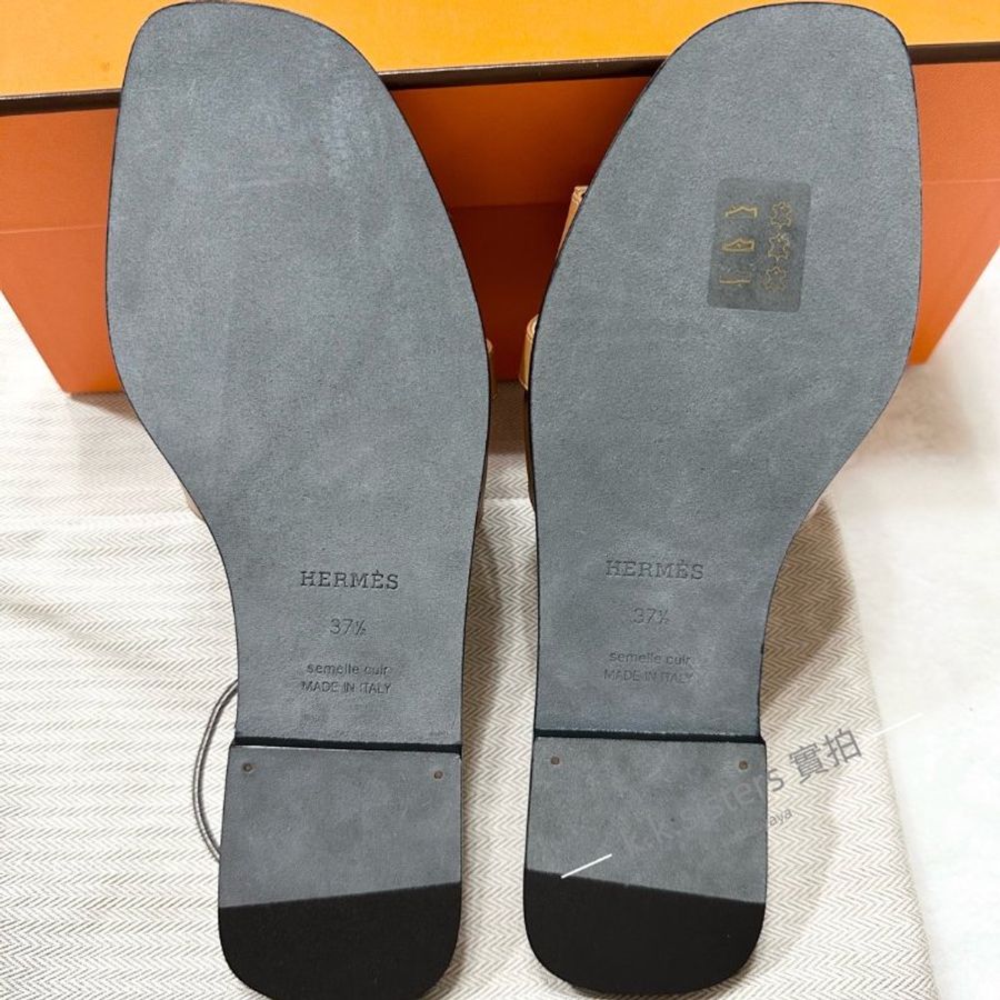 全新Hermes Giulian 涼鞋 拖鞋 kelly 鞋扣 37.5-5