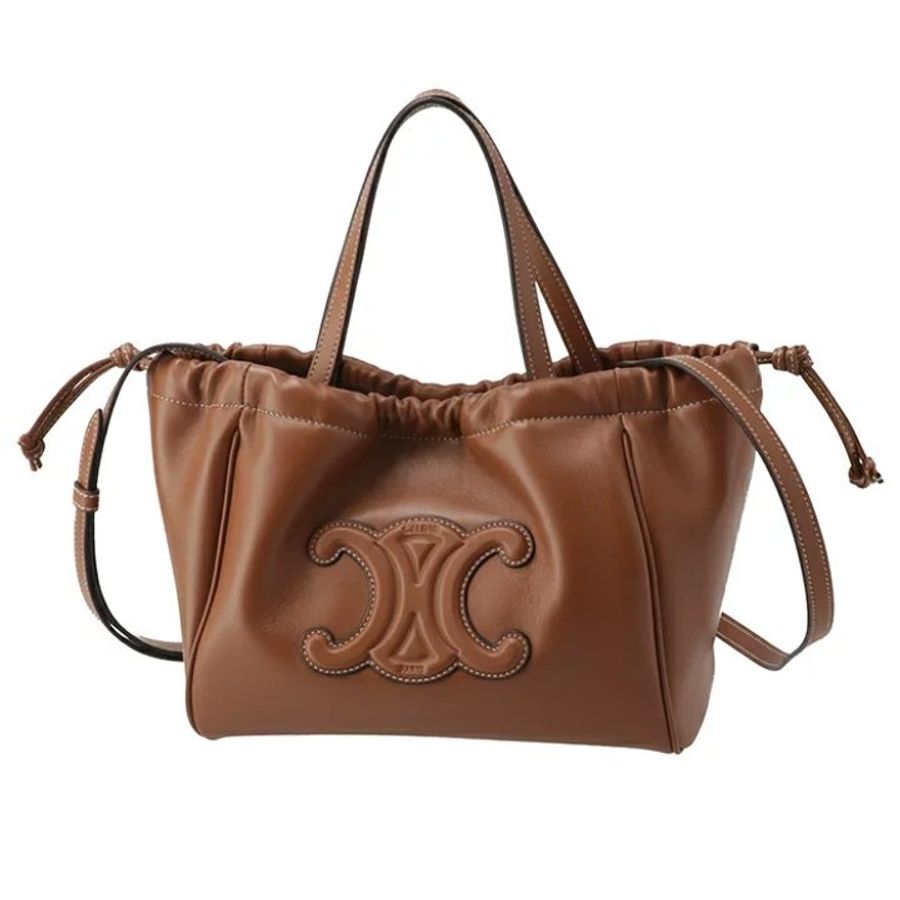 Celine 111013 Cuir Triomphe 凱旋門小款索繩包 黃褐色 (當季熱門新品 下單前請先詢問)-4