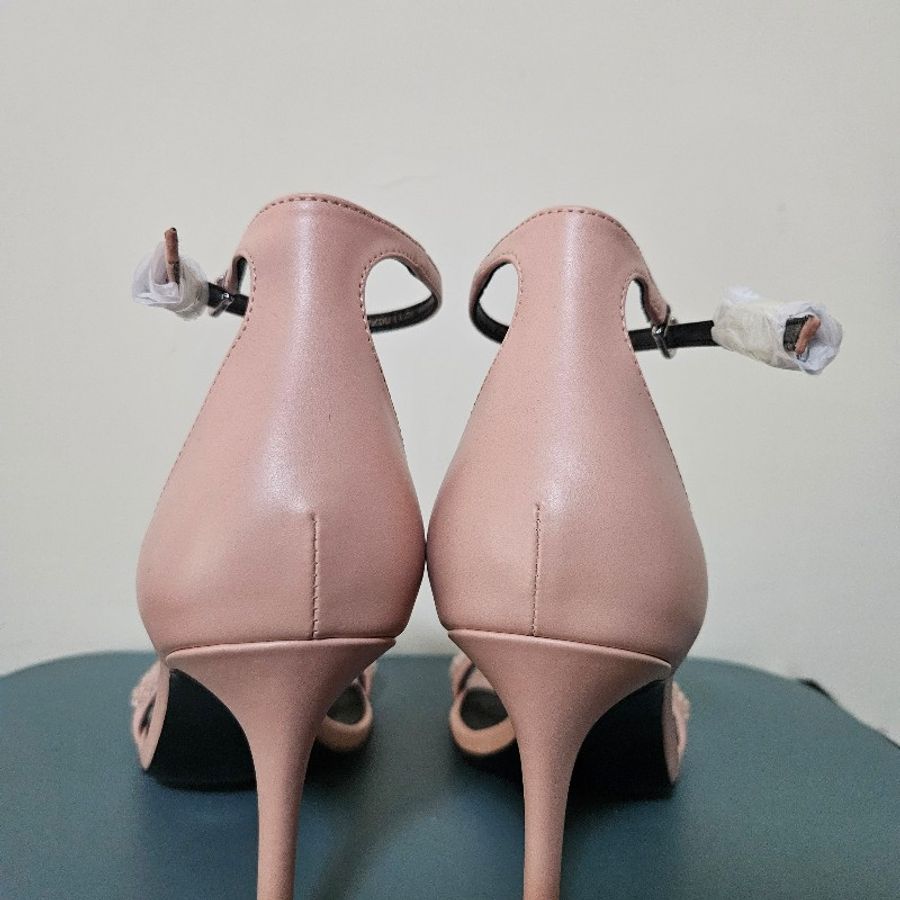 CHARLES & KEITH 官網限定 糖粒帶細跟涼鞋 -膚色 高跟涼鞋 CK鞋款 CK-7