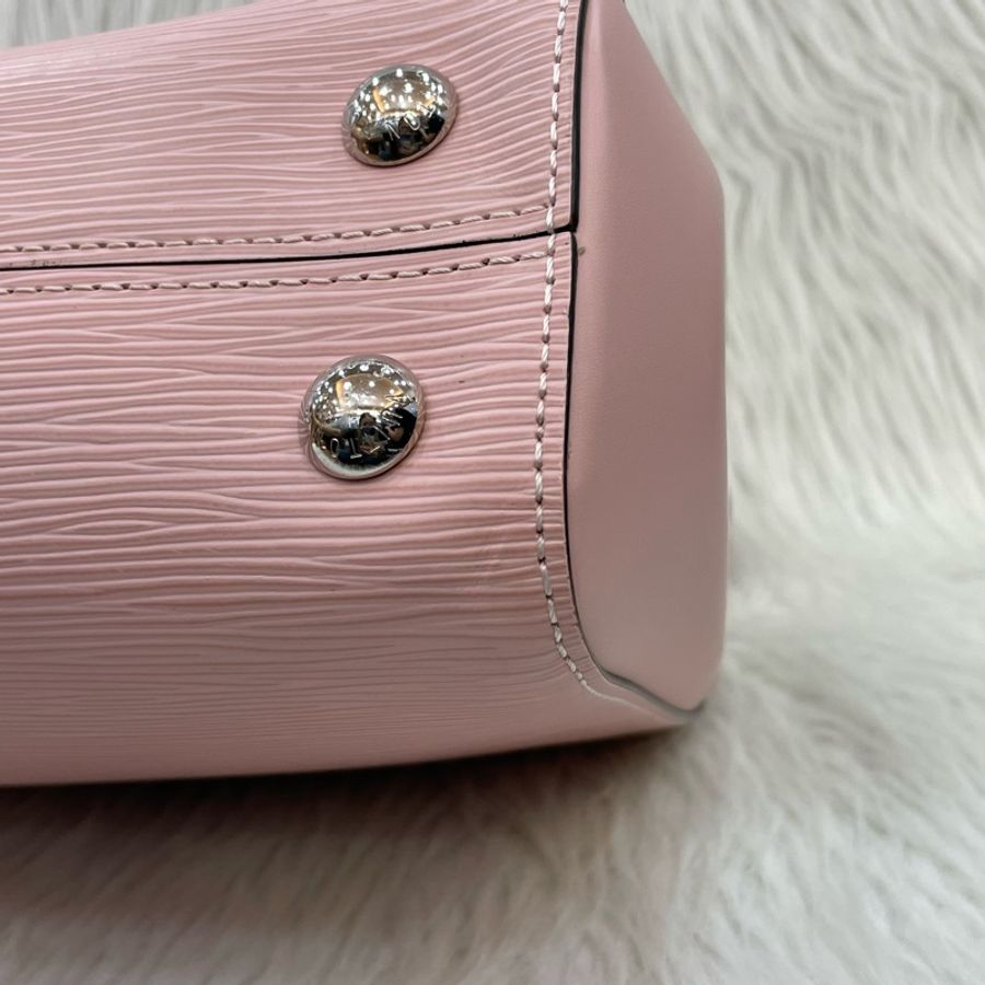 Louis Vuitton M41338粉Epi Cluny BB手提肩背兩用包-7