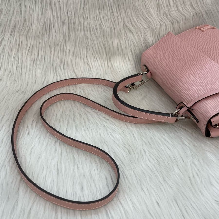 Louis Vuitton M41338粉Epi Cluny BB手提肩背兩用包-9