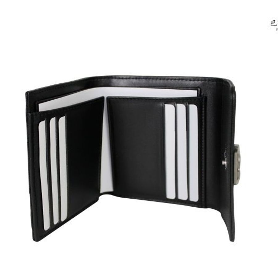 【巴黎站二手名牌專賣店】*全新現貨*CHANEL香奈兒真品*A80734經典BOY系列黑荔枝皮銀雙C釦式短夾-3