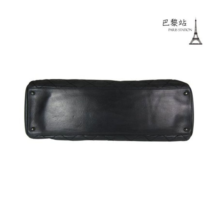 【巴黎站二手名牌專賣店】＊現貨＊CHANEL 香奈兒 真品＊霧灰黑菱格購物包-2