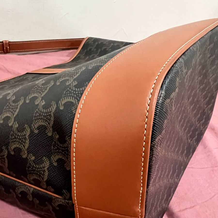 Celine triomphe 帆布中型水桶肩背包-12