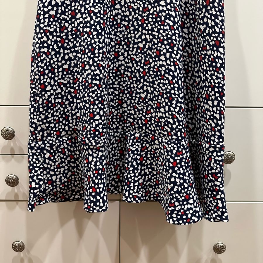 Michael Kors 白紅愛心深藍底 修身洋裝-3