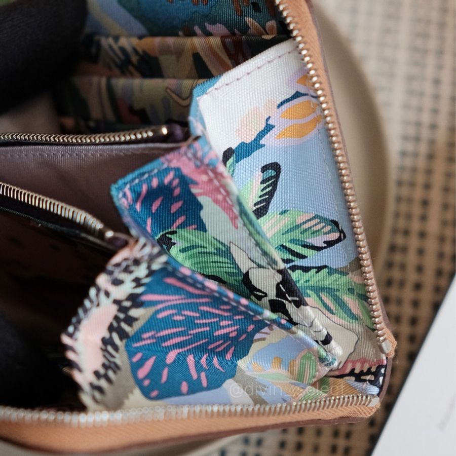 Hermès Silk compact wallet 愛馬仕金棕絲巾短夾 自由之城 狗來富-5
