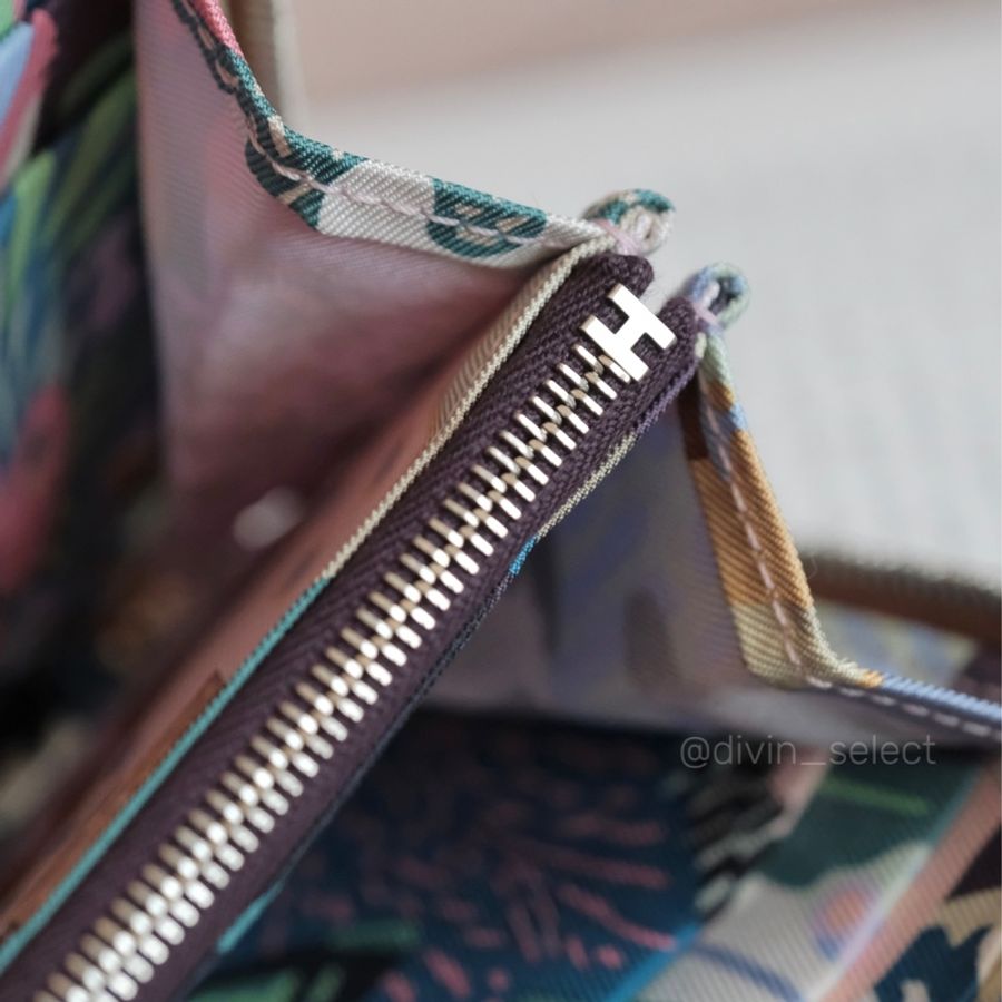Hermès Silk compact wallet 愛馬仕金棕絲巾短夾 自由之城 狗來富-7
