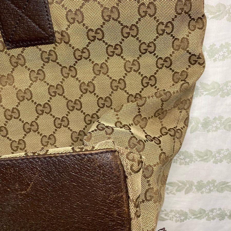 Gucci 老花經典大托特包#Gucci #托特包 #經典老花 #二手九成新-12