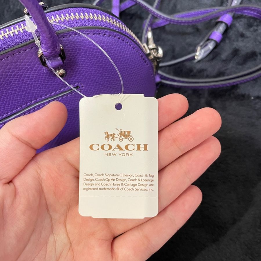 coach 紫色限量斜背包/小廢包/貝殼包 全新-3