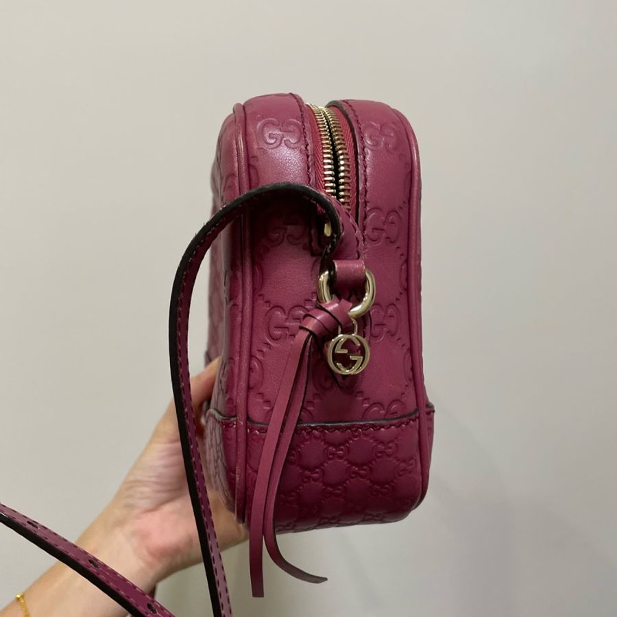 Gucci 桃紅色女用斜背包 約6-7成新-6
