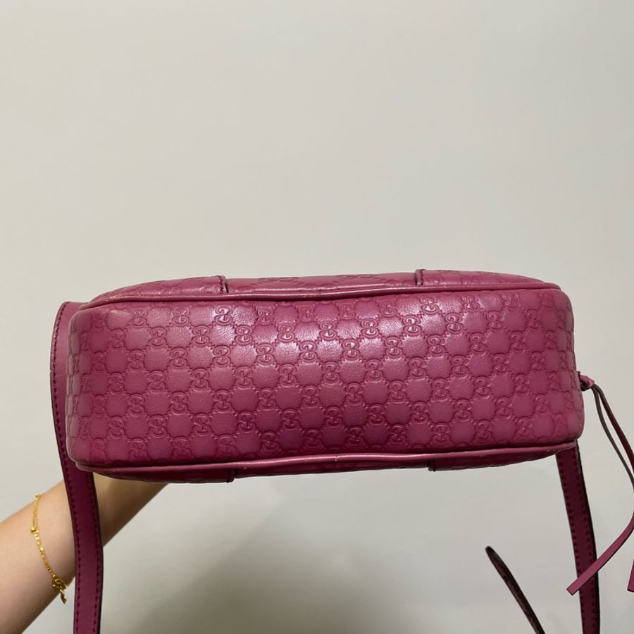 Gucci 桃紅色女用斜背包 約6-7成新-8