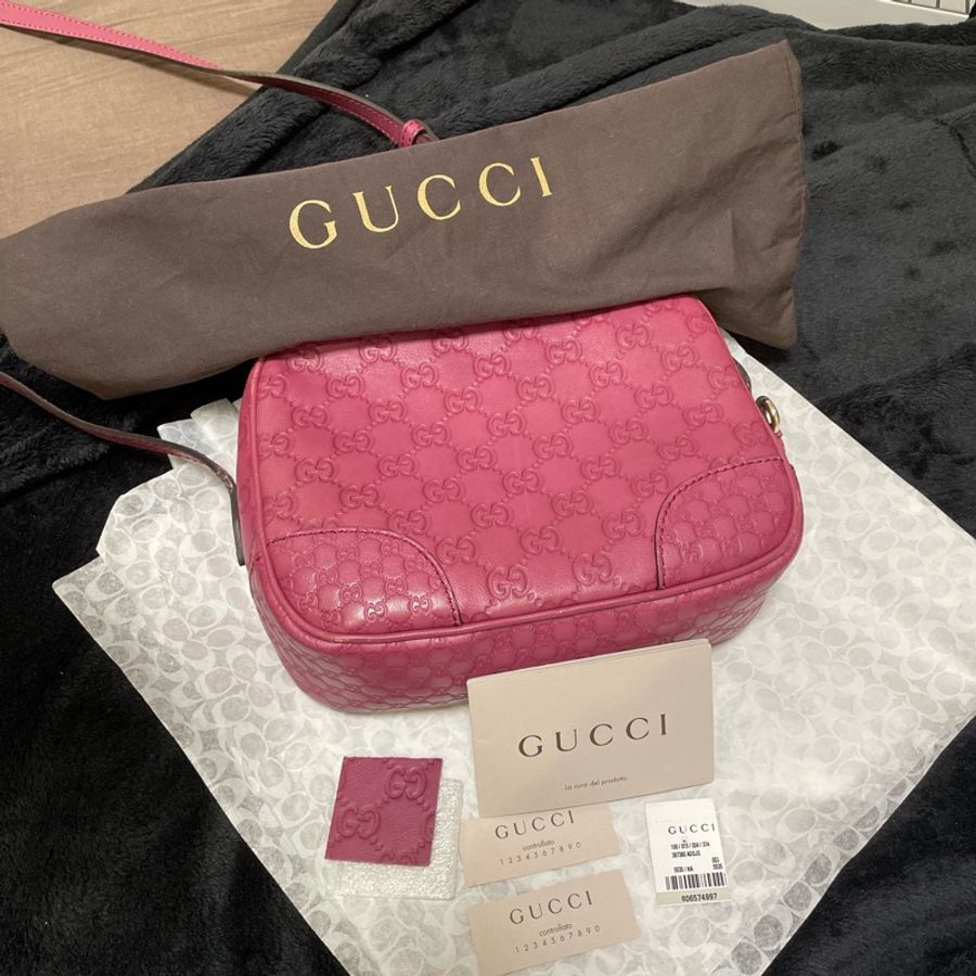 Gucci 桃紅色女用斜背包 約6-7成新-19