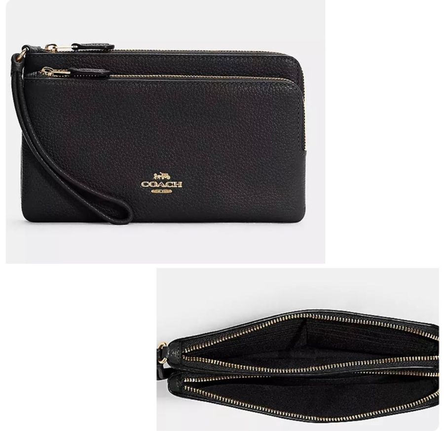 [COACH] Coach立體馬車LOGO大小雙層L拉鍊大手拿包 [美國正品 現貨在台]-5