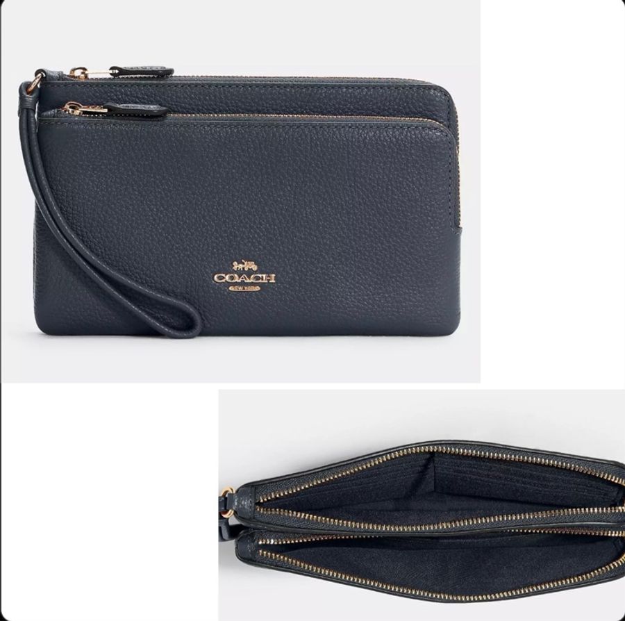 [COACH] Coach立體馬車LOGO大小雙層L拉鍊大手拿包 [美國正品 現貨在台]-2