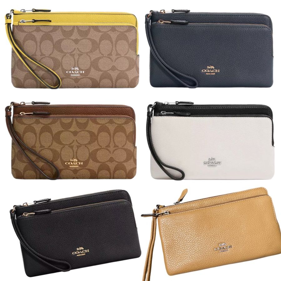 [COACH] Coach立體馬車LOGO大小雙層L拉鍊大手拿包 [美國正品 現貨在台]-0