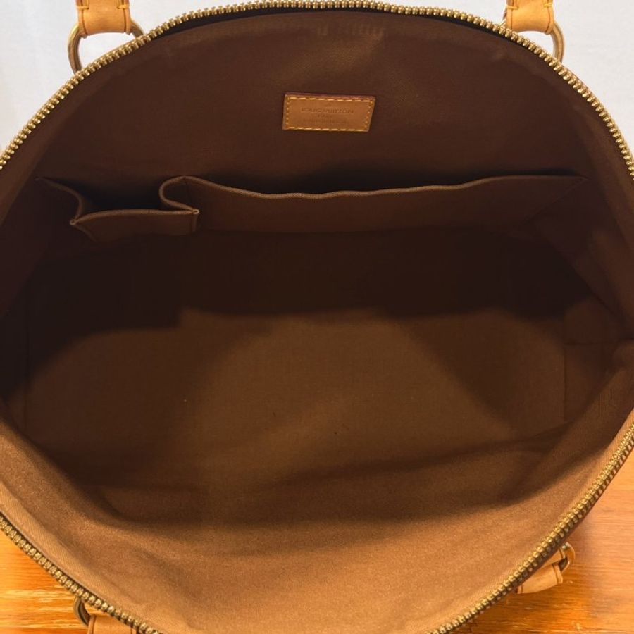 Louis Vuitton LV 老花字紋 橫式大lockit 手提包/肩背包-9